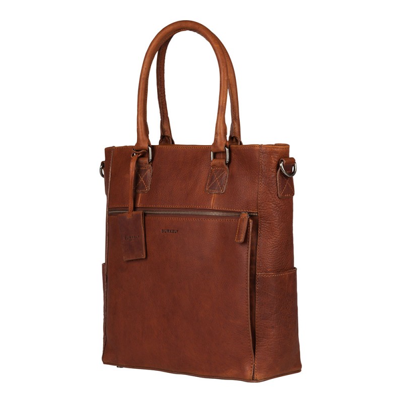 Dámská kožená kabelka Burkely Shopper koňak 52175624 TOTÁLNÍ VÝPRODEJ