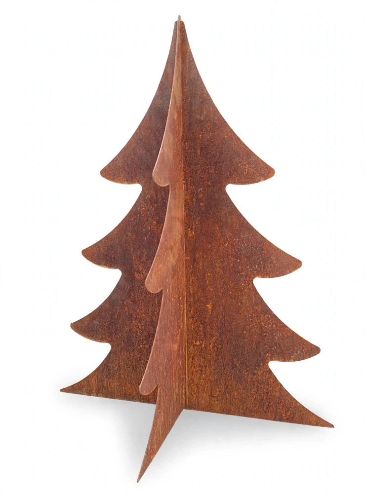 Kovová zahradní dekorace Stromek 3D velký 110 cm corten