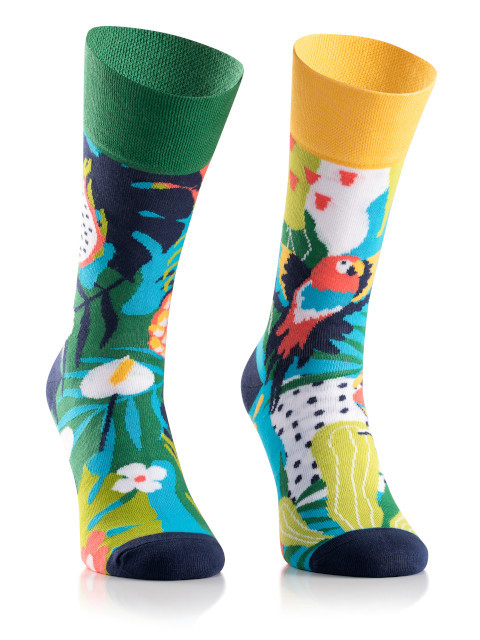 Veselé ponožky TODO SOCKS Papoušek vel.43-46 TOTÁLNÍ VÝPRODEJ