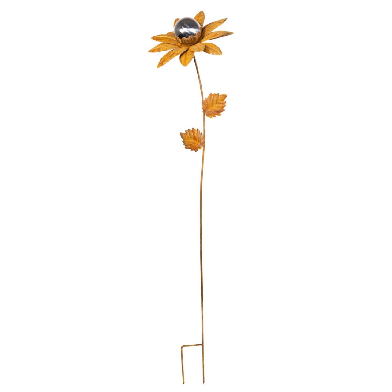 Zahradní kovový zápich Narcis s kuličkou 91 cm