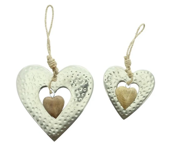 Závěsná dekorace Srdce 2 kusy VÝPRODEJ