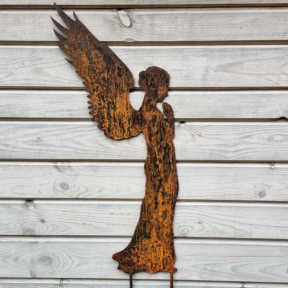 Zahradní kovová dekorace Anděl 95 cm