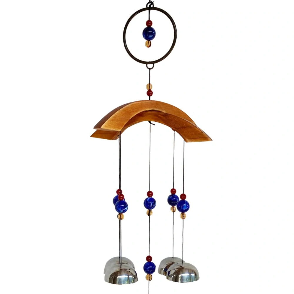 Větrná zvonkohra Pearls modrá 89 cm
