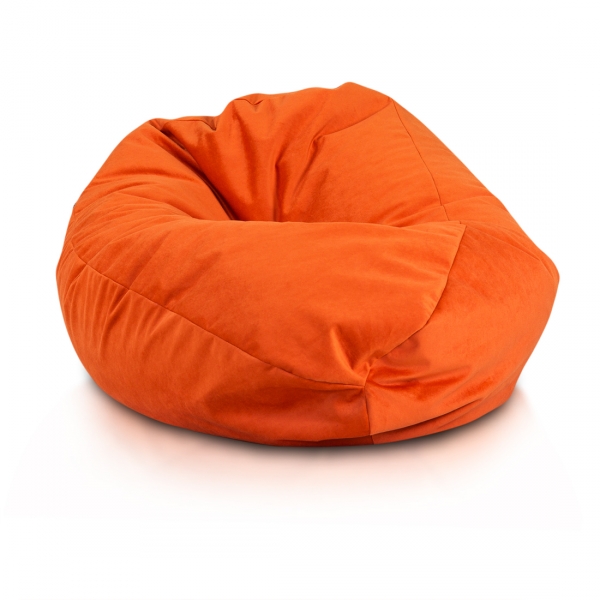 BEZ GRANULÁTU Sedací vak (pytel) Mega sako mikroplyš oranžový s vnitřním vakem