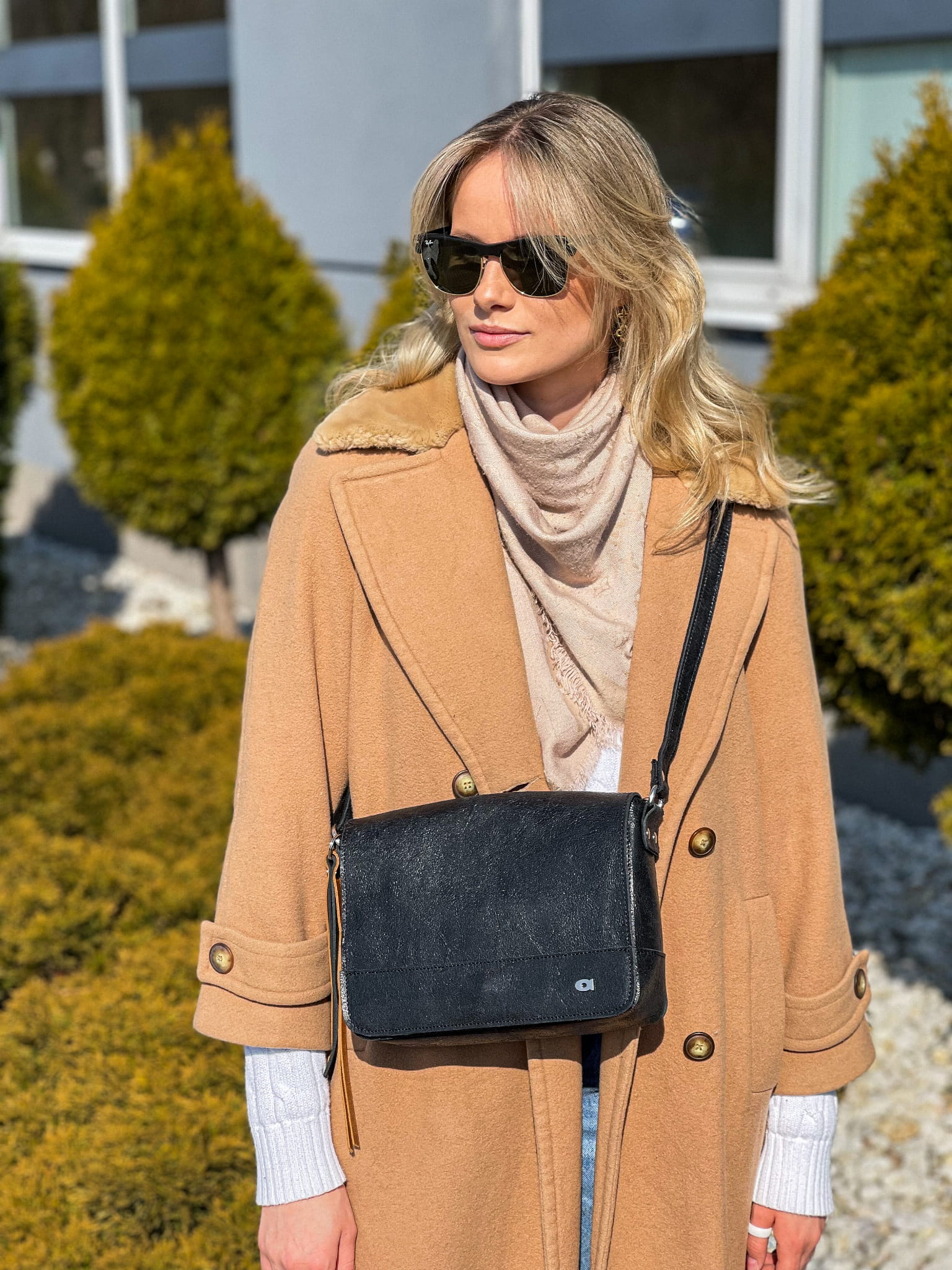 Dámská kožená crossbody kabelka černá Daag Jazzy Wanted 114 TOTÁLNÍ VÝPRODEJ