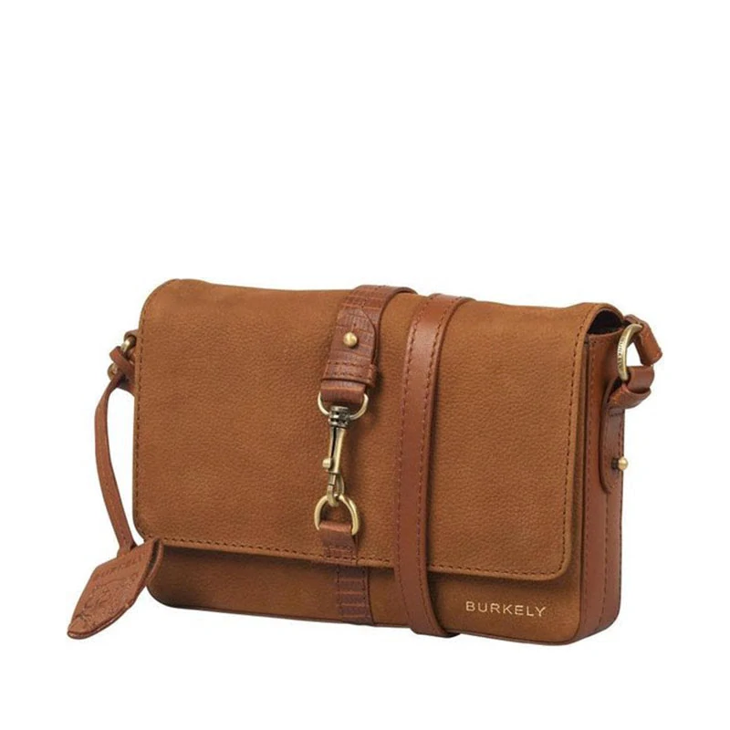 Dámská kožená crossbody kabelka Burkely Soul Sam M koňak
