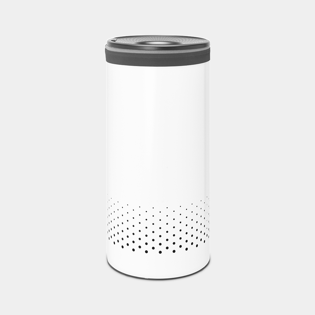 Brabantia Koš na prádlo-35L bílý, šedé plastové víko