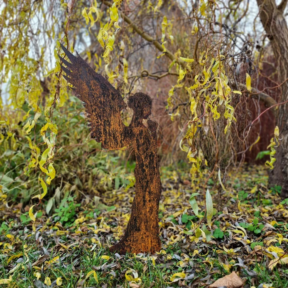 Zahradní kovová dekorace Anděl 95 cm