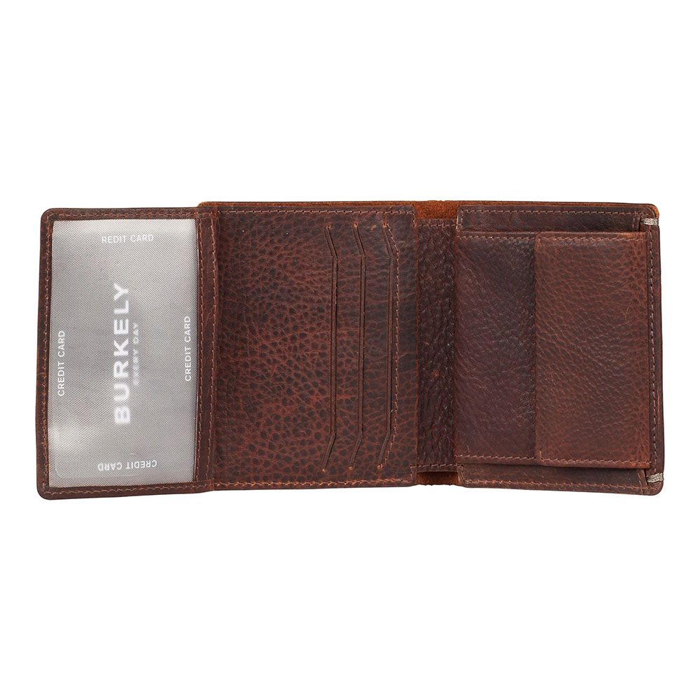 Pánská kožená peněženka Burkely BILLFOLD High coin tmavě hnědá s RFID TOTÁLNÍ VÝPRODEJ