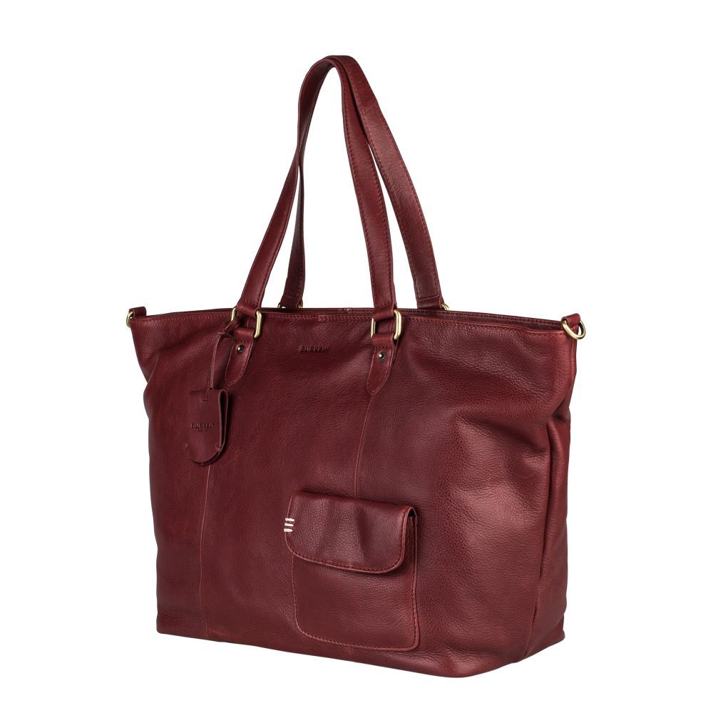 Kožená kabelka Shopper Burkely Craft Caily červený TOTÁLNÍ VÝPRODEJ