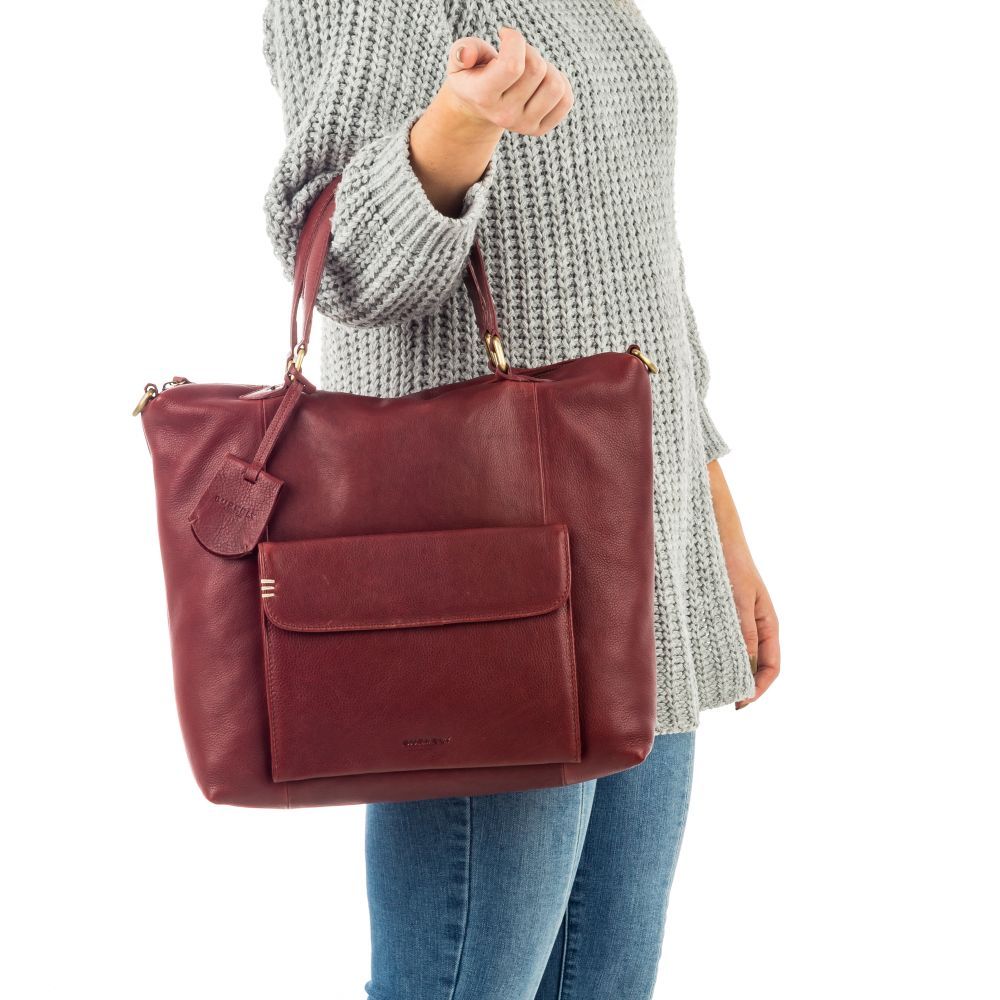 Dámská kožená kabelka červená Shopper Craft Caily Burkely TOTÁLNÍ VÝPRODEJ