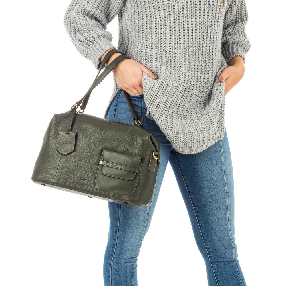 Kožená dámská kabelka Handbag S Burkely zelená 54624776 TOTÁLNÍ VÝPRODEJ