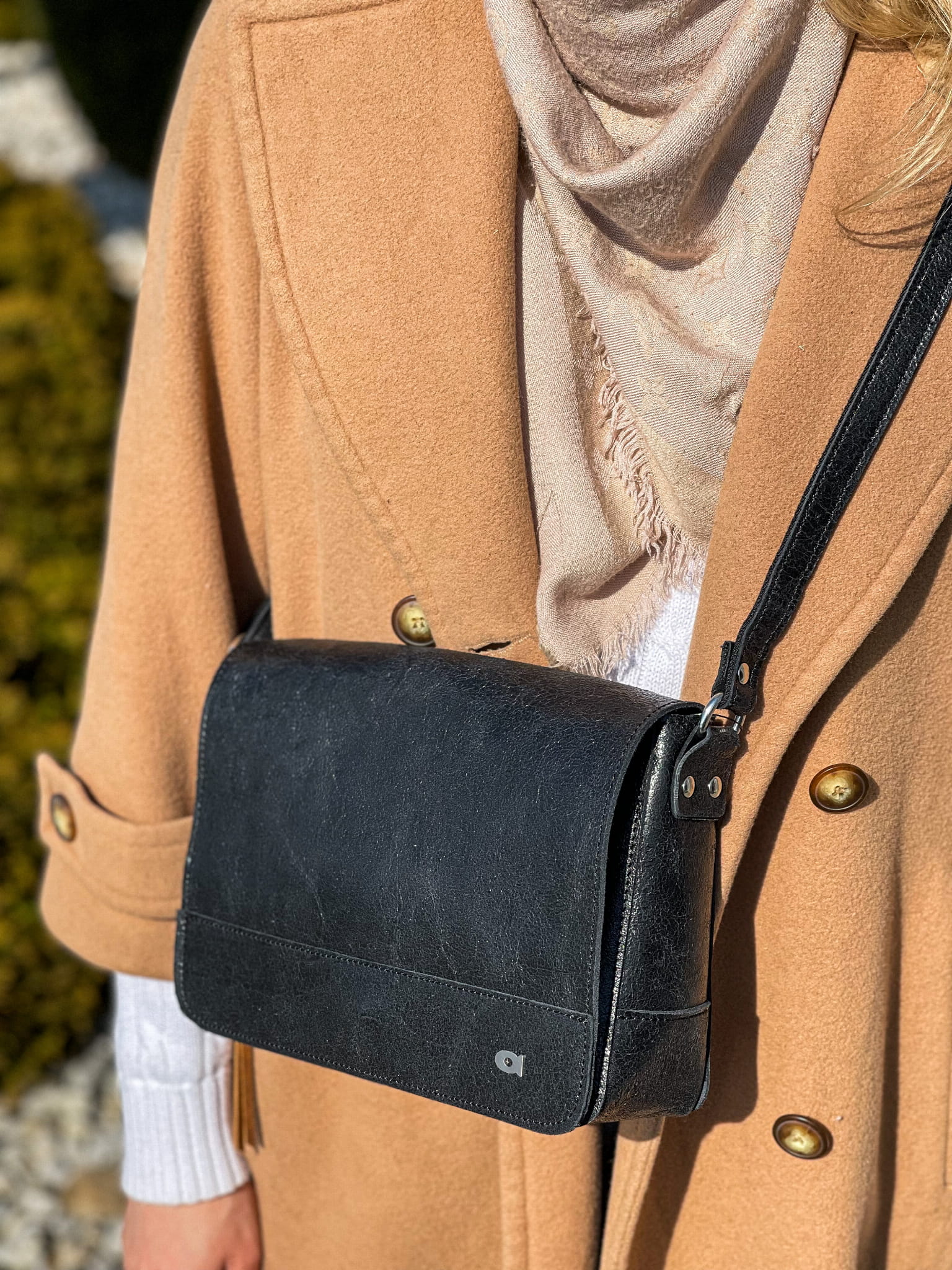 Dámská kožená crossbody kabelka černá Daag Jazzy Wanted 114 TOTÁLNÍ VÝPRODEJ