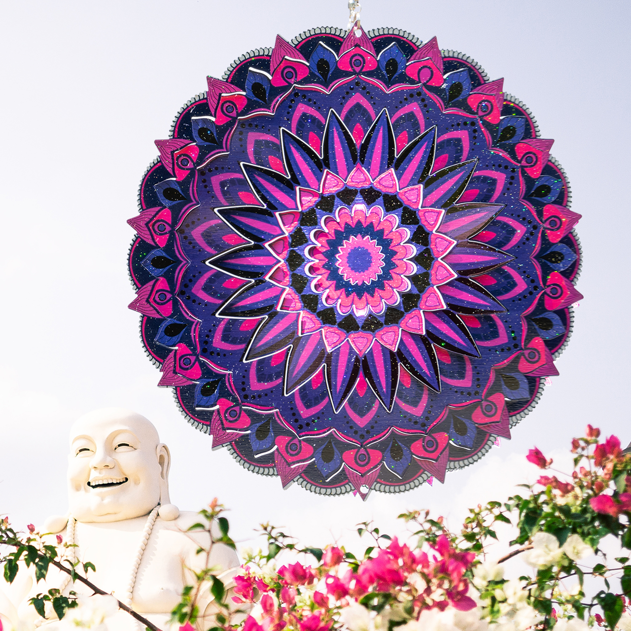 Zahradní větrná dekorace Mandala Tamil 25 cm