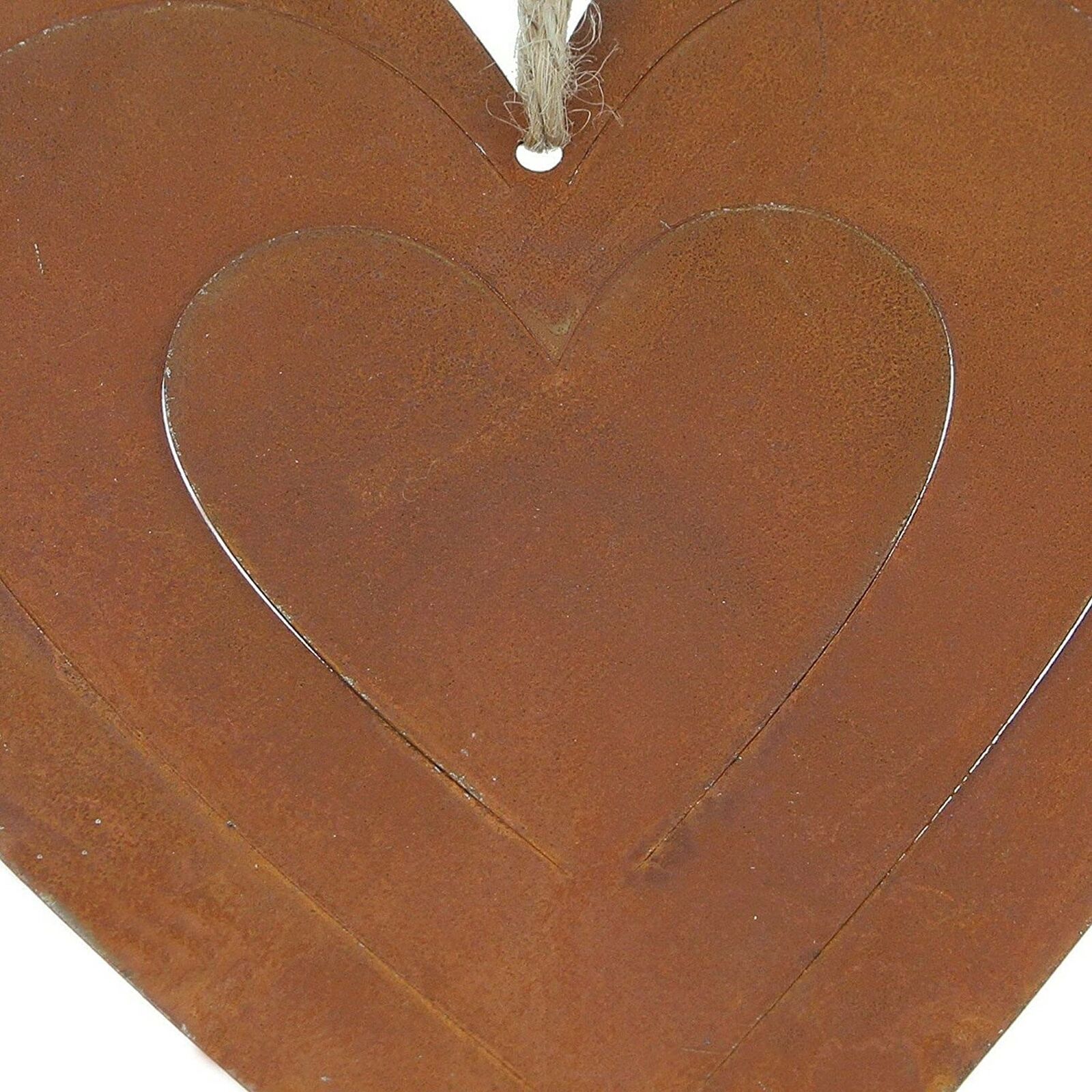 Kovová závěsná dekorace Srdce 2 kusy