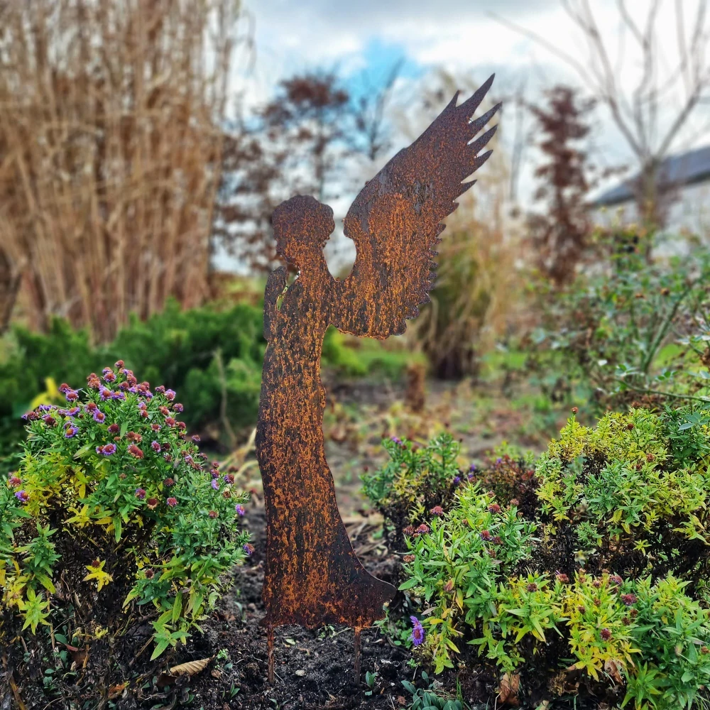 Zahradní kovová dekorace Anděl 95 cm