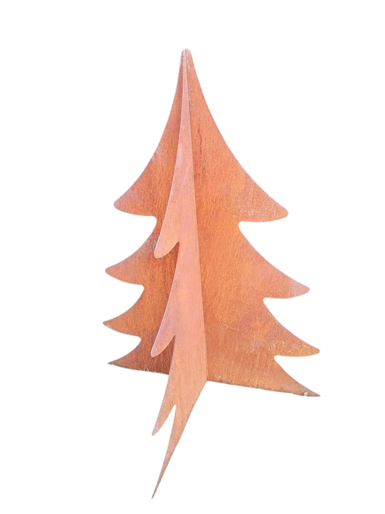 Kovová zahradní dekorace Stromek 3D menší 70 cm corten