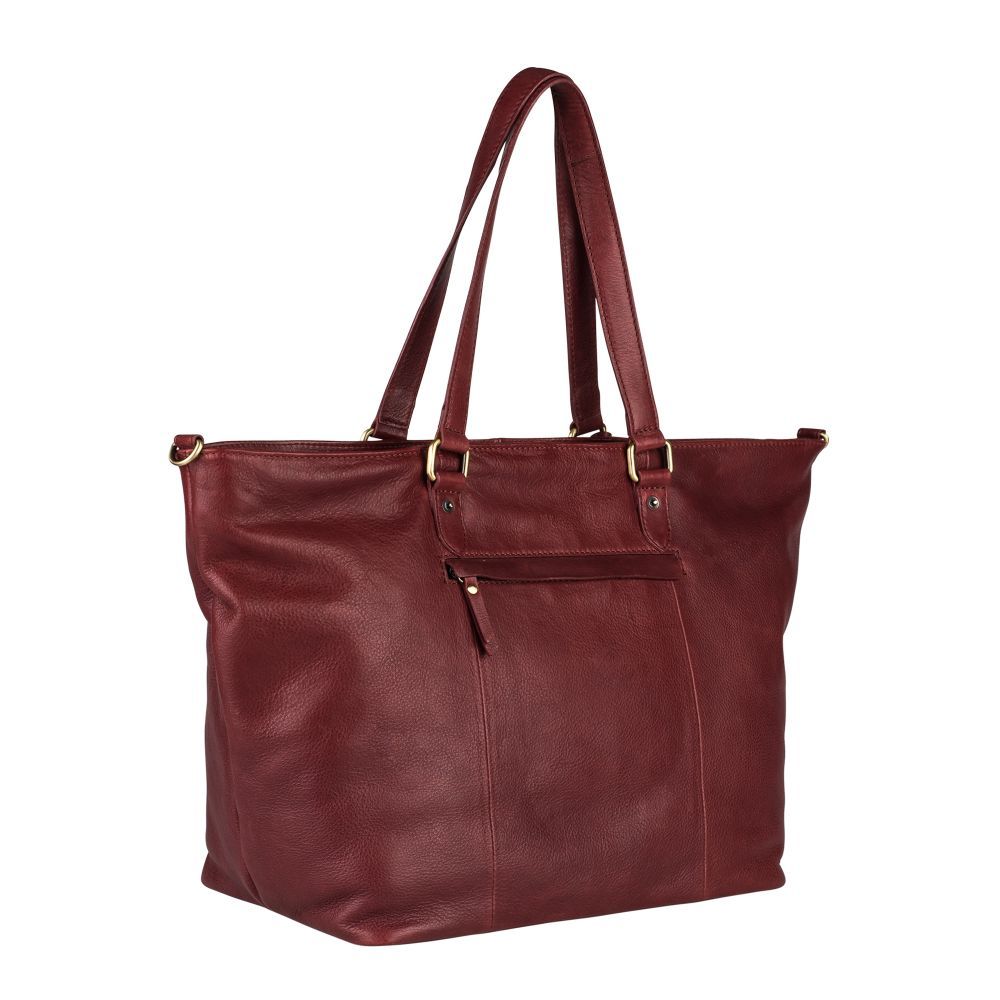 Kožená kabelka Shopper Burkely Craft Caily červený TOTÁLNÍ VÝPRODEJ