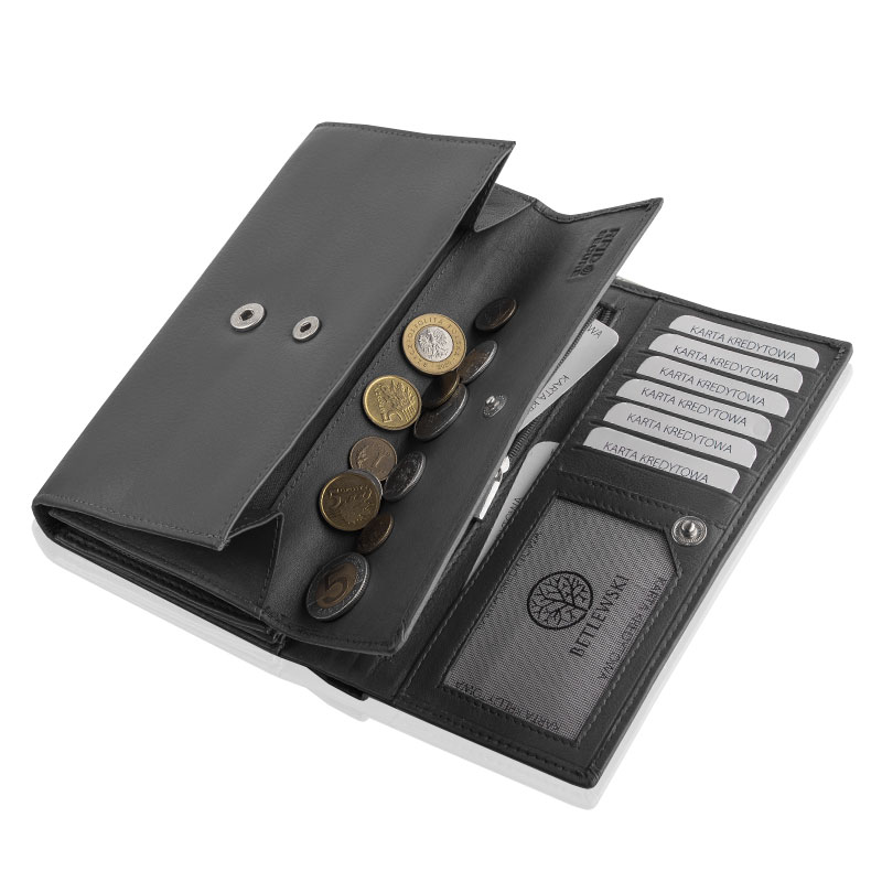 Dámská kožená peněženka s RFID modrá Betlewski Softly TOTÁLNÍ VÝPRODEJ