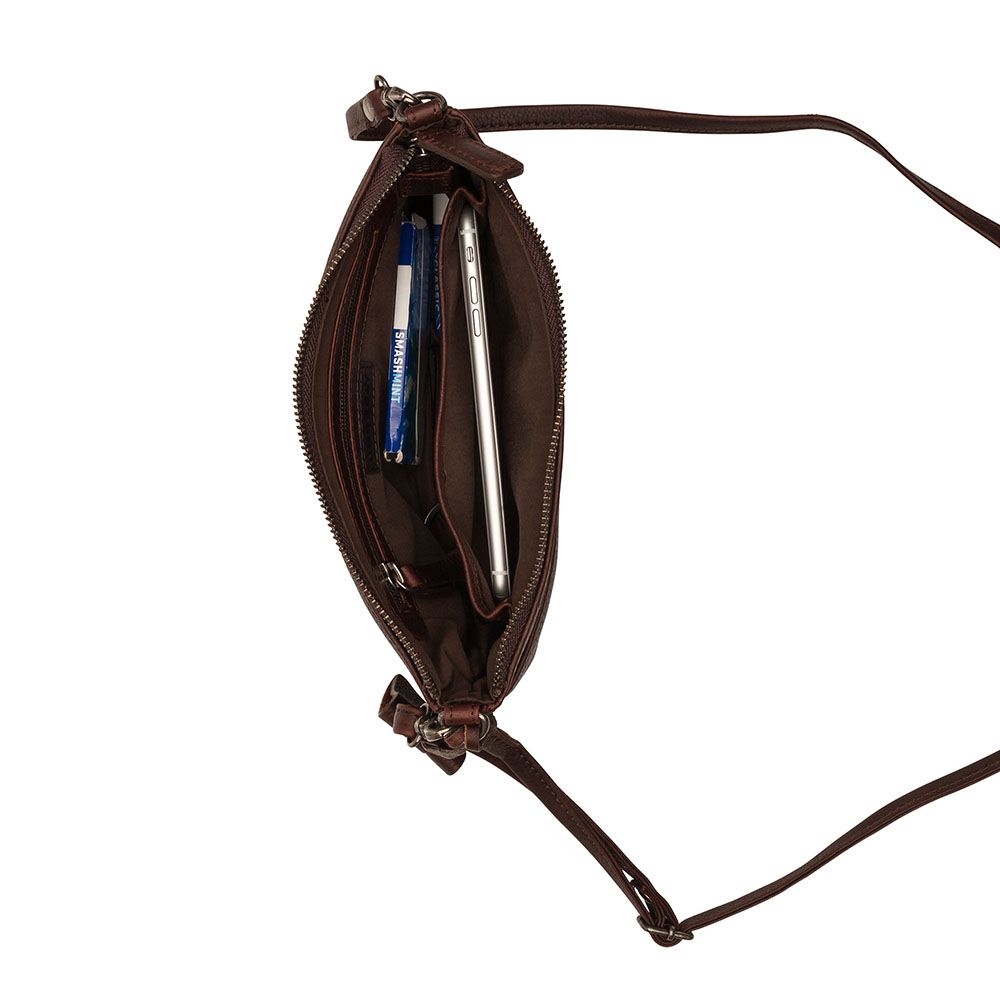 Dámská kožená crossbody kabelka Burkely Antique Avery Crossover L hnědá TOTÁLNÍ VÝPRODEJ