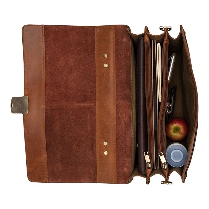 Kožená pánská aktovka Burkely Dean koňak 90063792224 TOTÁLNÍ VÝPRODEJ