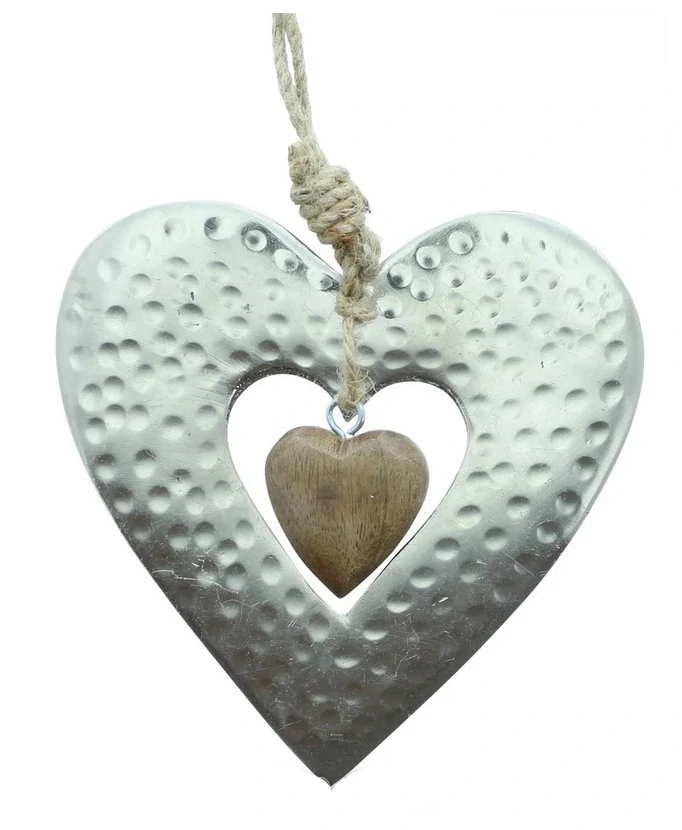 Závěsná dekorace Srdce 2 kusy VÝPRODEJ