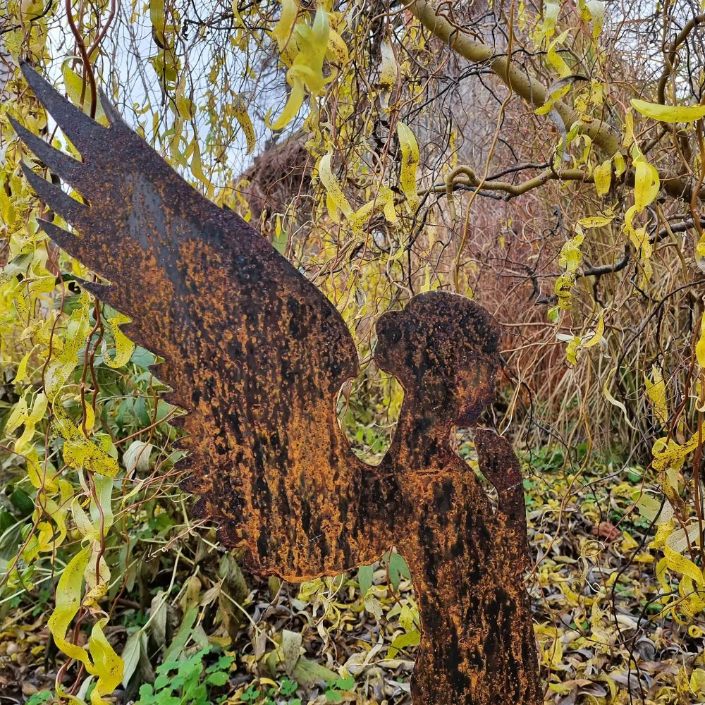 Zahradní kovová dekorace Anděl 95 cm