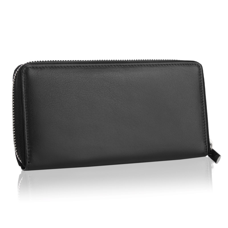 Dámská kožená peněženka s RFID červená na zip Betlewski Softly TOTÁLNÍ VÝPRODEJ