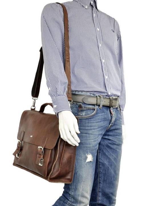 Pánská kožená taška přes rameno Daag Jazzy Party 17 černá TOTÁLNÍ VÝPRODEJ