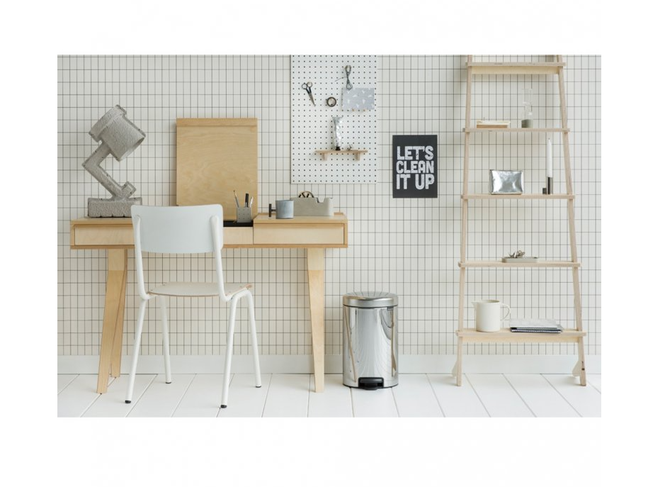 Brabantia Pedálový odpadkový koš newIcon - 12 L, lesklá ocel