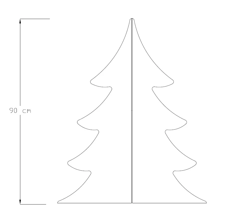 Kovová zahradní dekorace Stromek 3D střední 90 cm corten