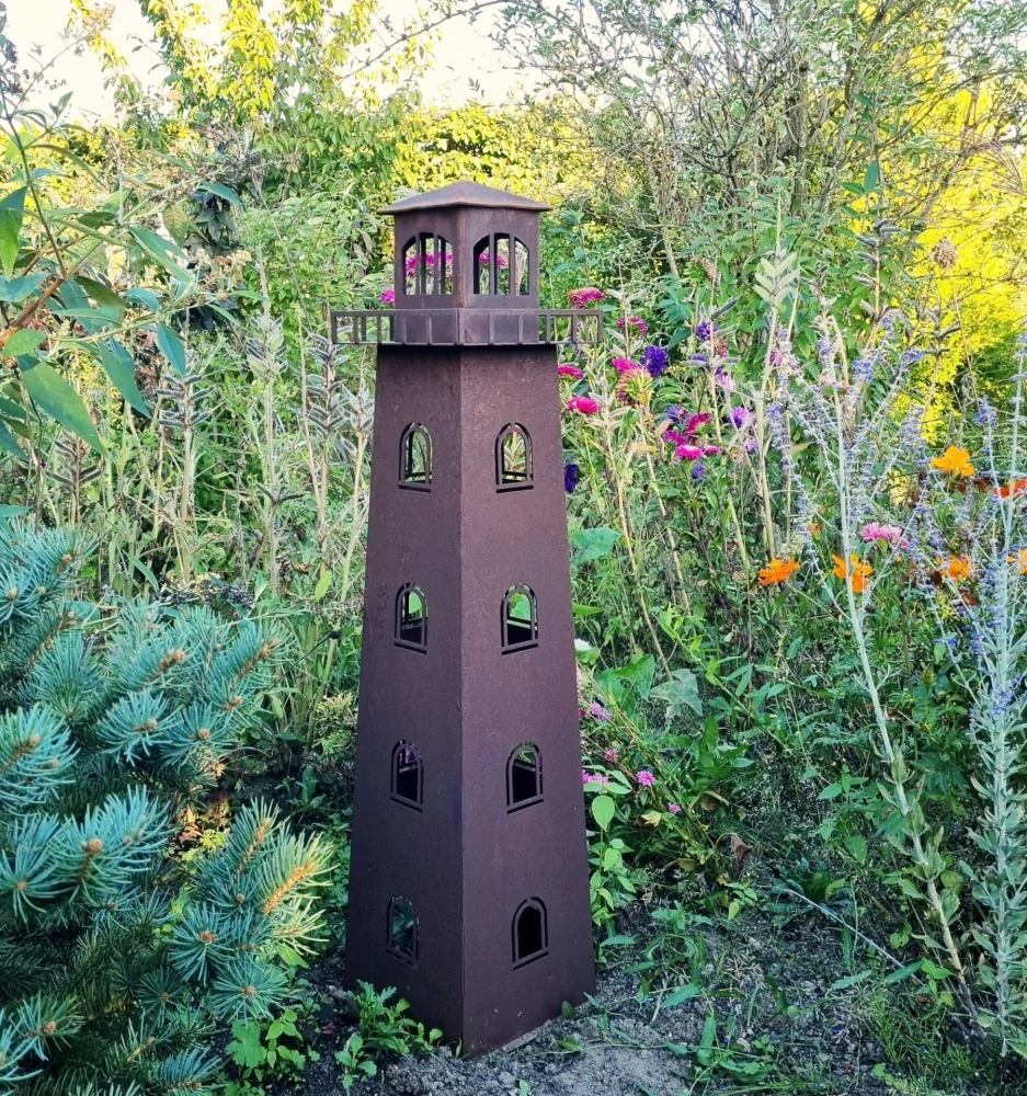 Dekorace na zahradu z kovu Maják 80 cm