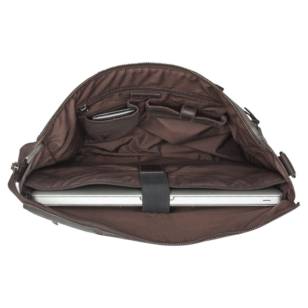 Kožená dámská taška na notebook s powerbankou Burkely Zipper hnědá 51892220 TOTÁLNÍ VÝPRODEJ