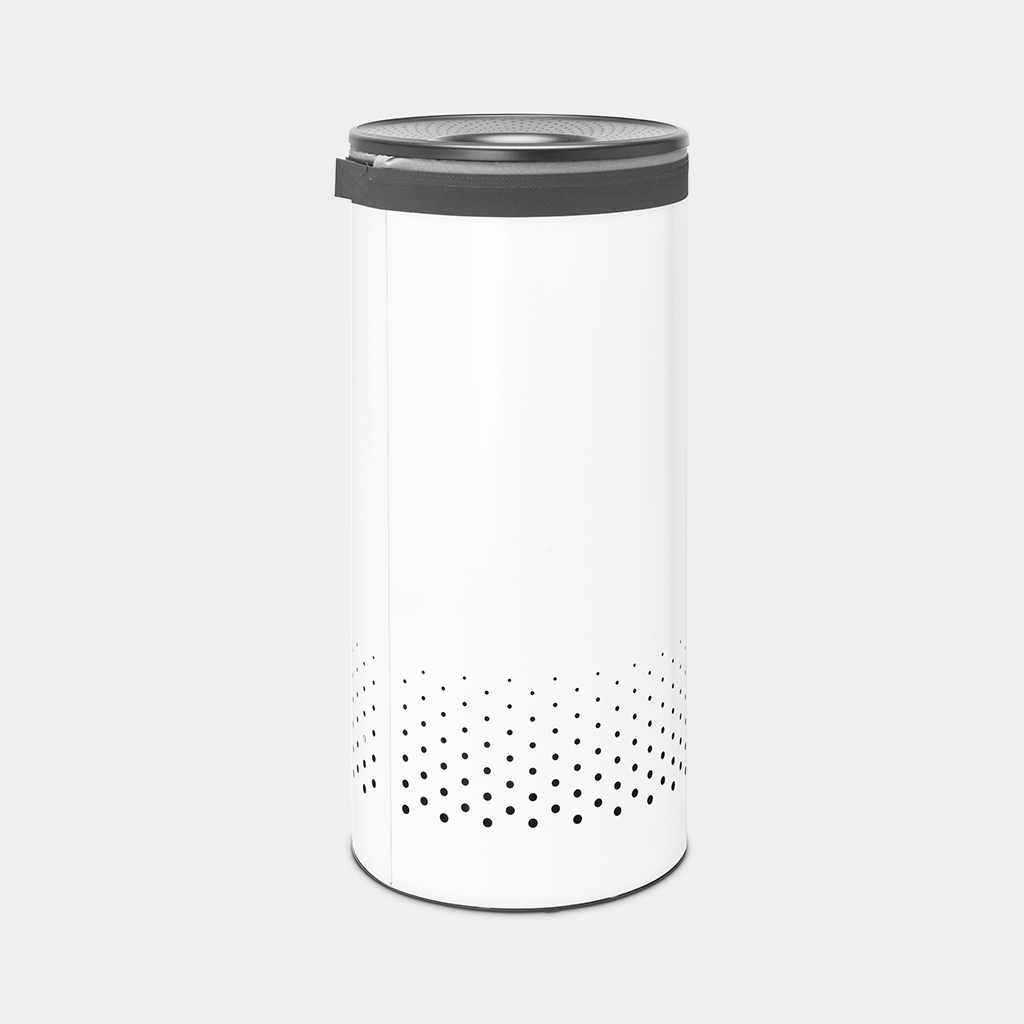 Brabantia Koš na prádlo-35L bílý, šedé plastové víko
