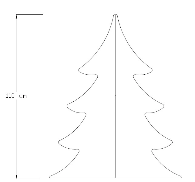 Kovová zahradní dekorace Stromek 3D velký 110 cm corten