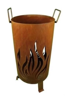 Kovový zahradní krb Plamen rezavý