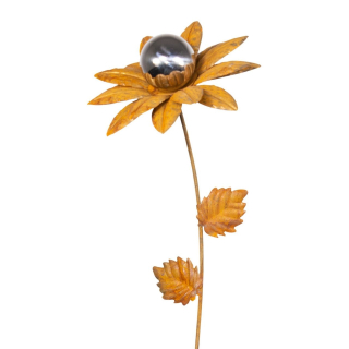 Zahradní kovový zápich Narcis s kuličkou 91 cm