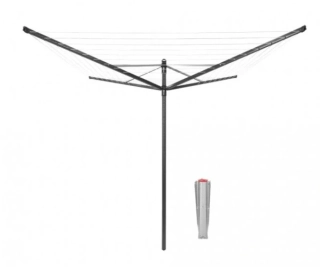 Brabantia Zahradní sušák LIFT O-Matic 50m antracitový (kovový stojan do země)