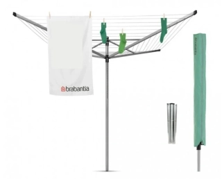 Brabantia Zahradní sušák LIFT-O-MATIC 60m šedý (kryt, kovový stojan do země)