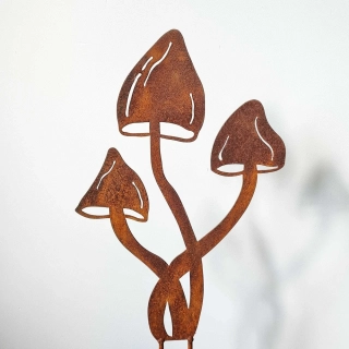 Zahradní kovová dekorace Houby 68 cm