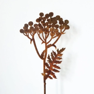 Zahradní kovový zápich Vratič rezavý