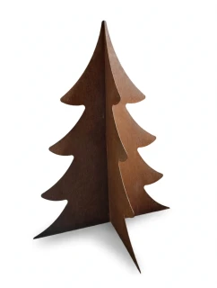 Kovová zahradní dekorace Stromek 3D střední 90 cm corten