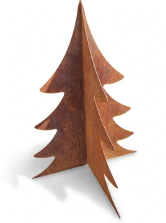Kovová zahradní dekorace Stromek 3D menší 70 cm corten