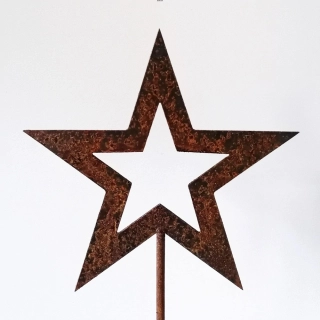 Vánoční dekorace na zahradu Hvězda rezavá