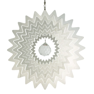 Zahradní větrná dekorace Mirror crystal Star 20 cm