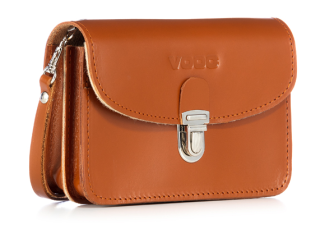 Kožená kapsa na opasek Vooc Vintage P111 cognac TOTÁLNÍ VÝPRODEJ