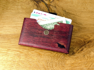 Dřevěná peněženka Amaranth TOTÁLNÍ VÝPRODEJ