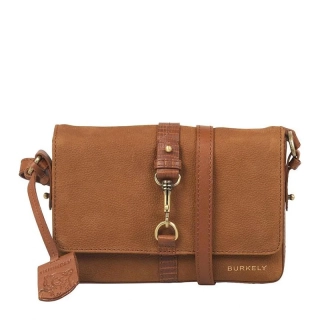 Dámská kožená crossbody kabelka Burkely Soul Sam M koňak