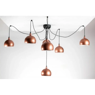Závěsné svítidlo SPIDER Tester 7 LP měděno černé