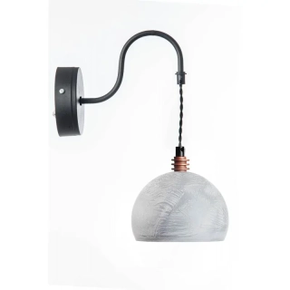 Nástěnné svítidlo TESTER beton měděno černé